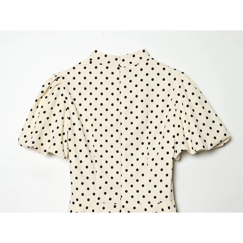 Vintage Black Dot Mini Dress