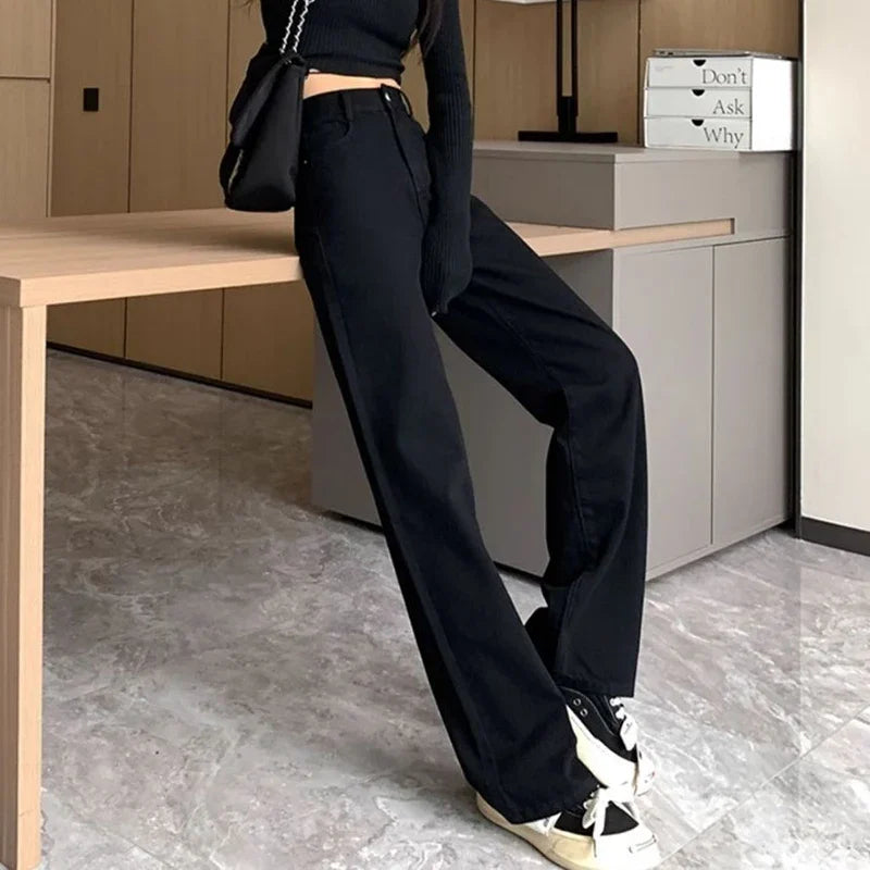 Straight Fit High Waist Jeans