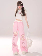 Barbie Core Wide Leg Pants
