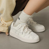 Retro Kreuzmuster Skater-Schul-Sneakers