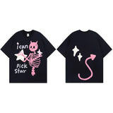 Y2K Skeleton I Can Pick Star T-shirt