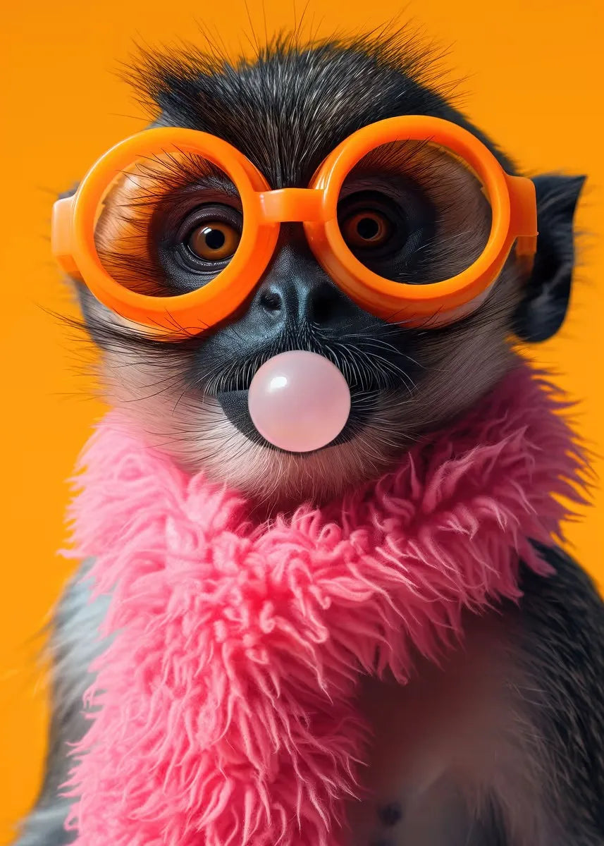 Colorful Funny Animal Blowing Posters
