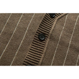 Vintage Loose Knitted Striped Cardigan