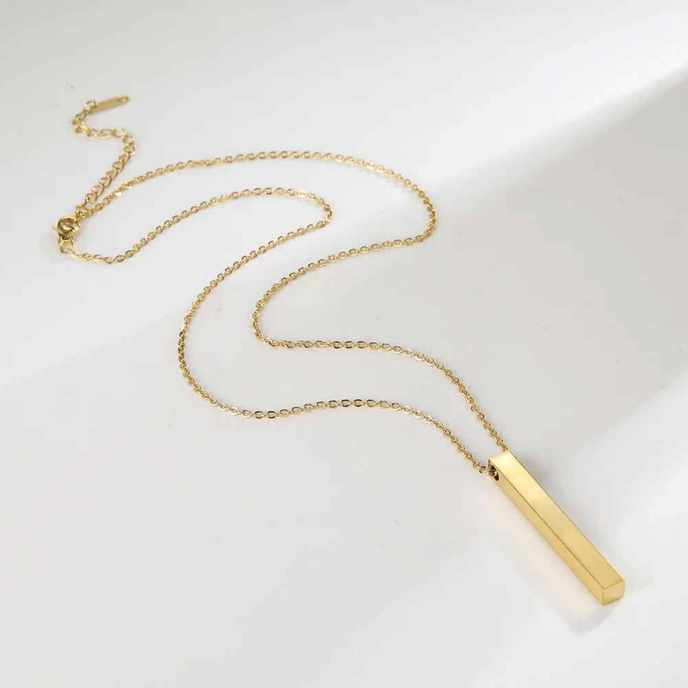 Vertical Rectangular Bar Necklace