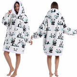 Strawberry Printed Oversized Blanket Hoodie