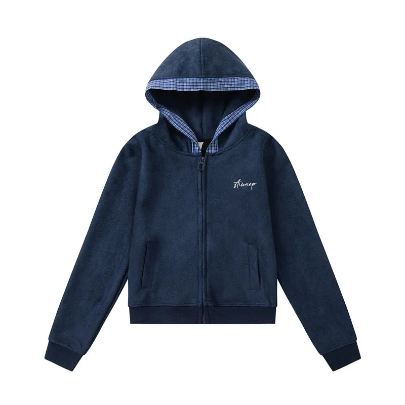 Athletic Girl Hoodie & Skirt Blue Set