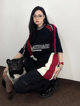 Vintage Skater Girl Black T-Shirt