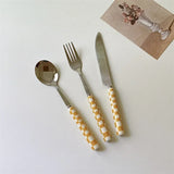 Retro Checkerboard Cutlery Set