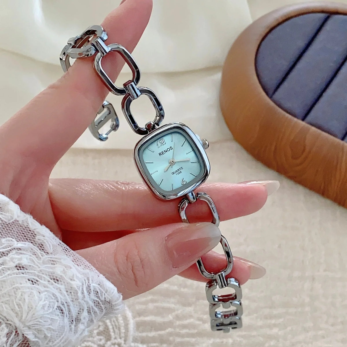 Silver Square Bracelet Watch