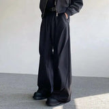 Diamond Split Weite Hose im koreanischen Stil