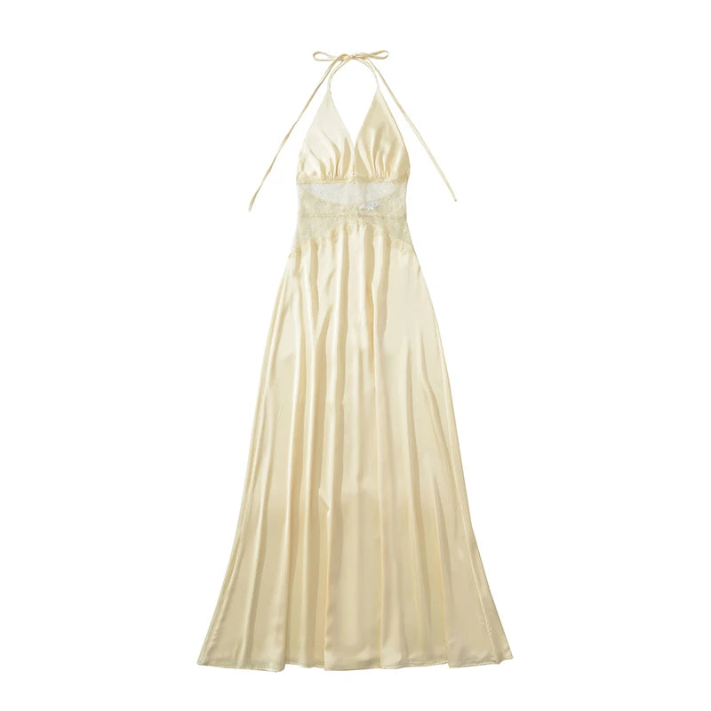 Backless Halter Evening Party Long Dresses