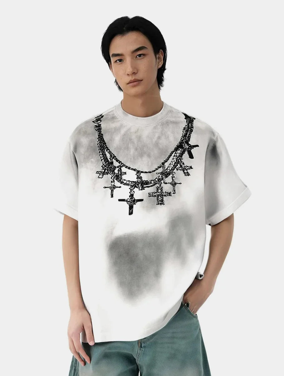 Crew Neck Loose Fit Short T-Shirt