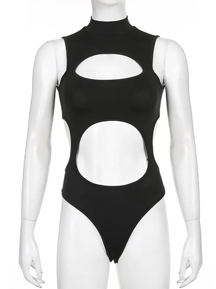Gothic Sexy Black Bodysuit