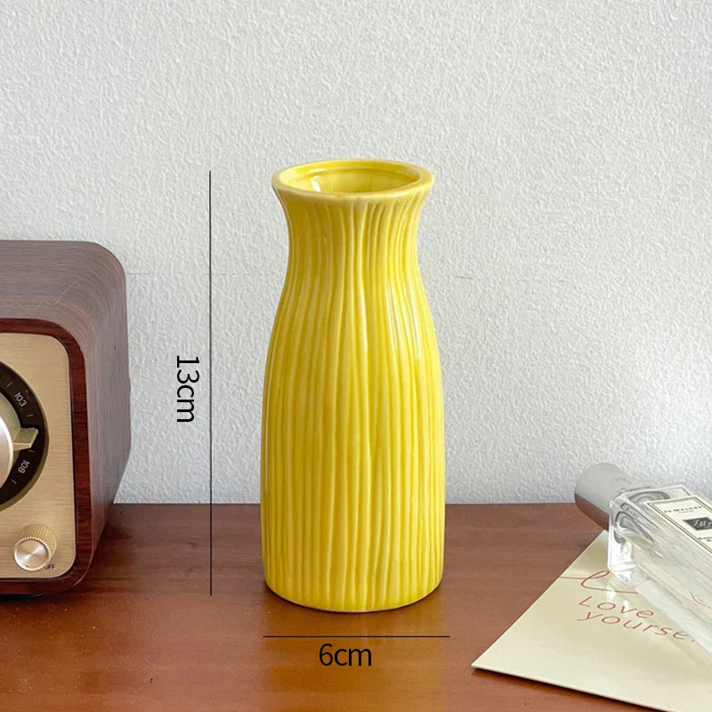 Minimalist Aesthetic Pastel Flower Vintage Vase