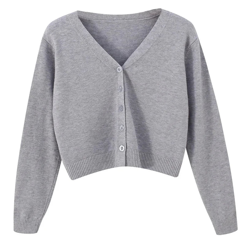 Soft V-Neck Button Down Cardigan