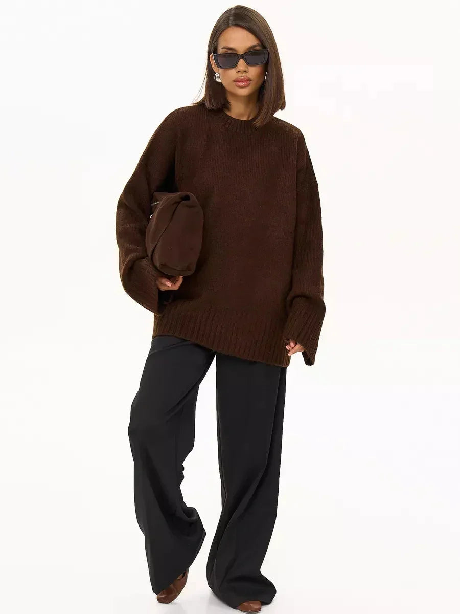 Brown Women's Oversized Cozy Sweater