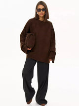 Brown Women's Oversized Cozy Sweater