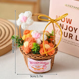 Ramo de flores de ganchillo vintage con flores de rosa