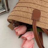 Large Basket Shape Shoulder Bag