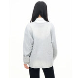 Gray Letter Print Off Shoulder Sweatshirt