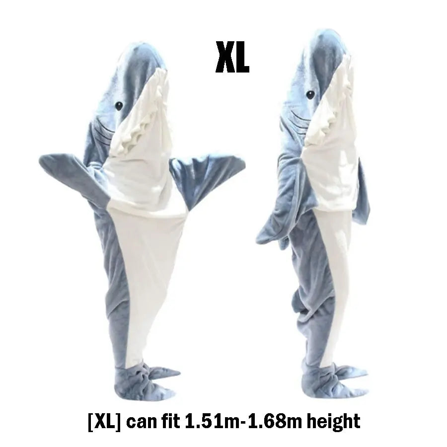 Cartoon Shark Blanket Hoodie
