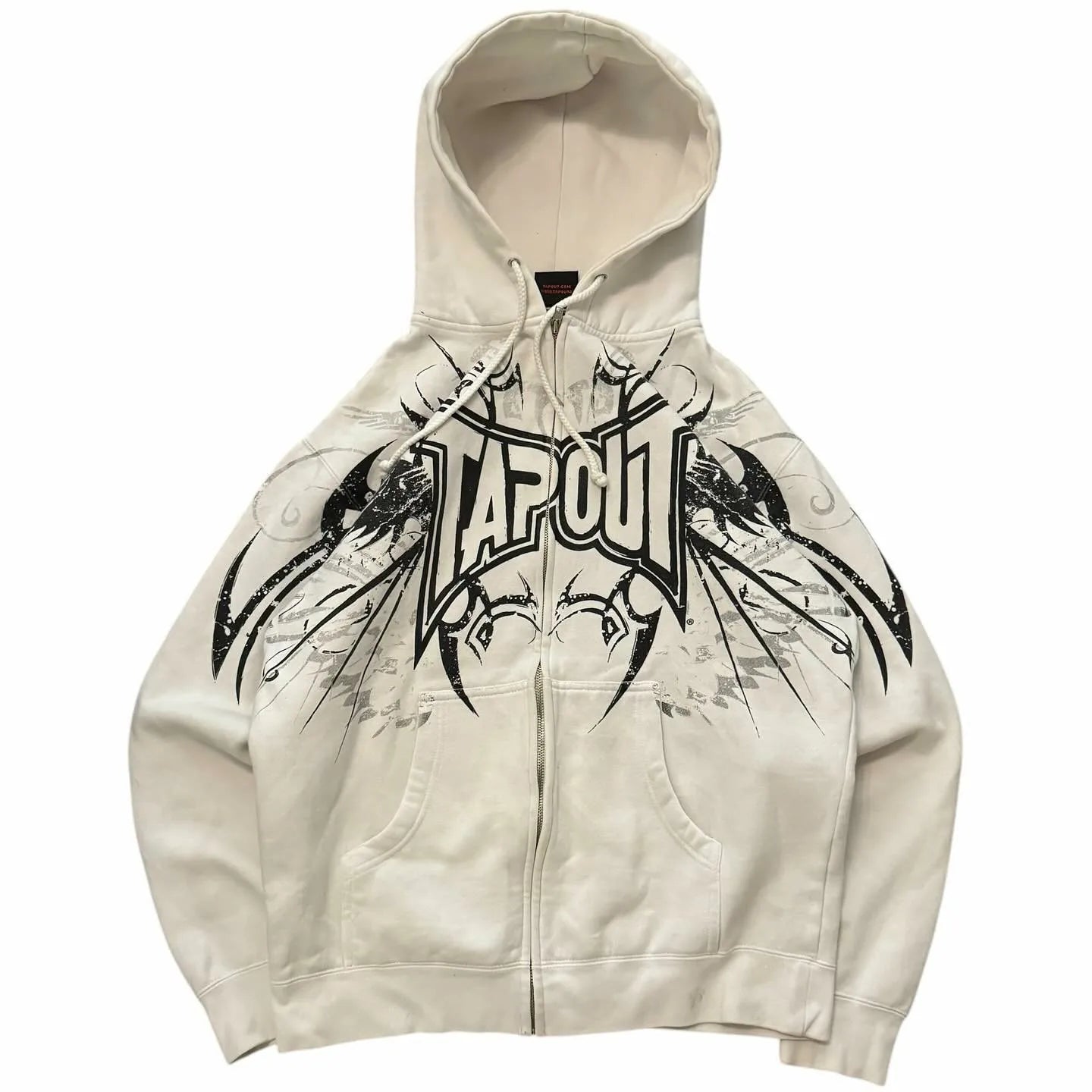 Retro Gray Zipper Oversized Hoodie