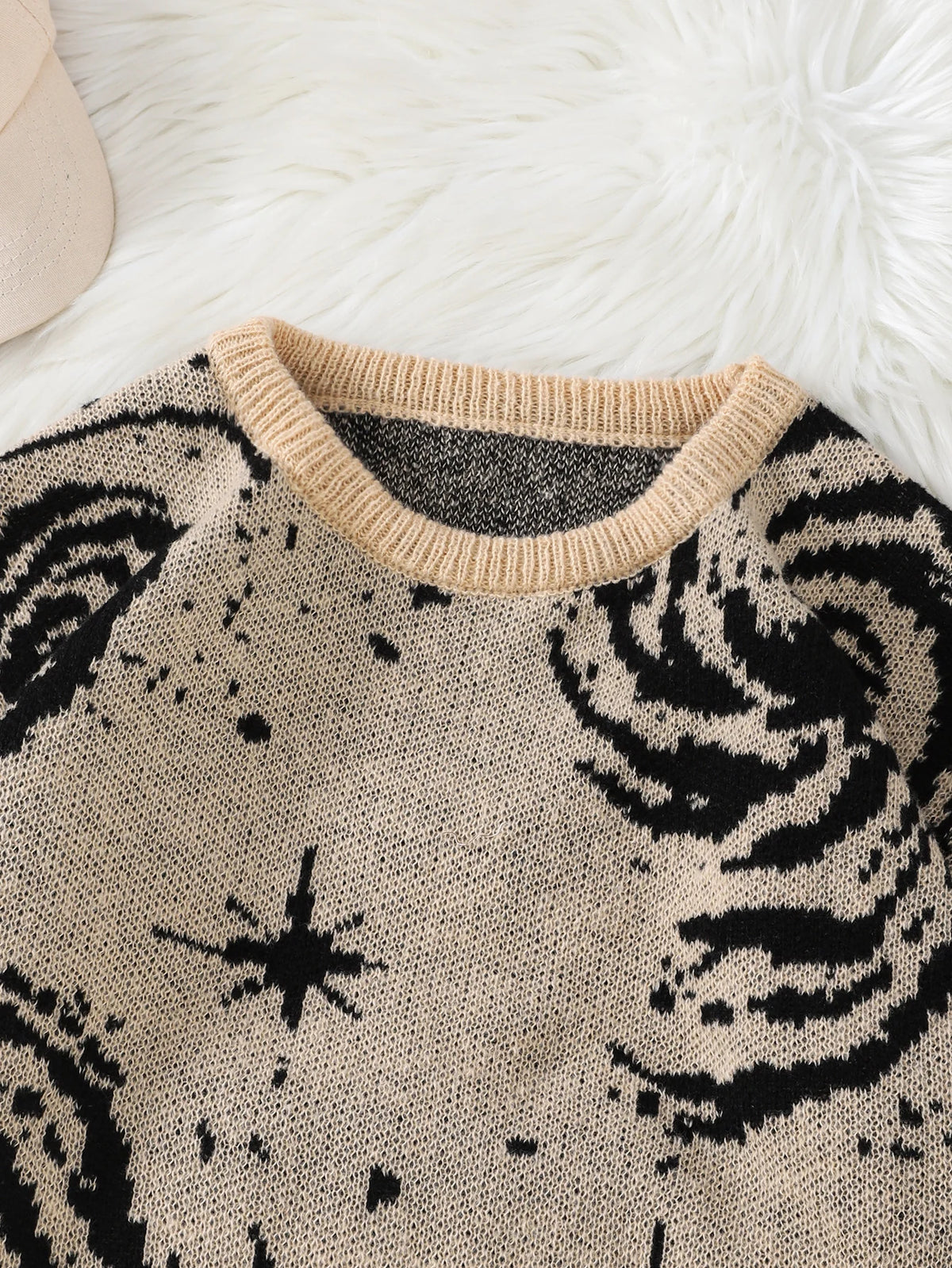 Ripped Abstract Starry Sky Sweater