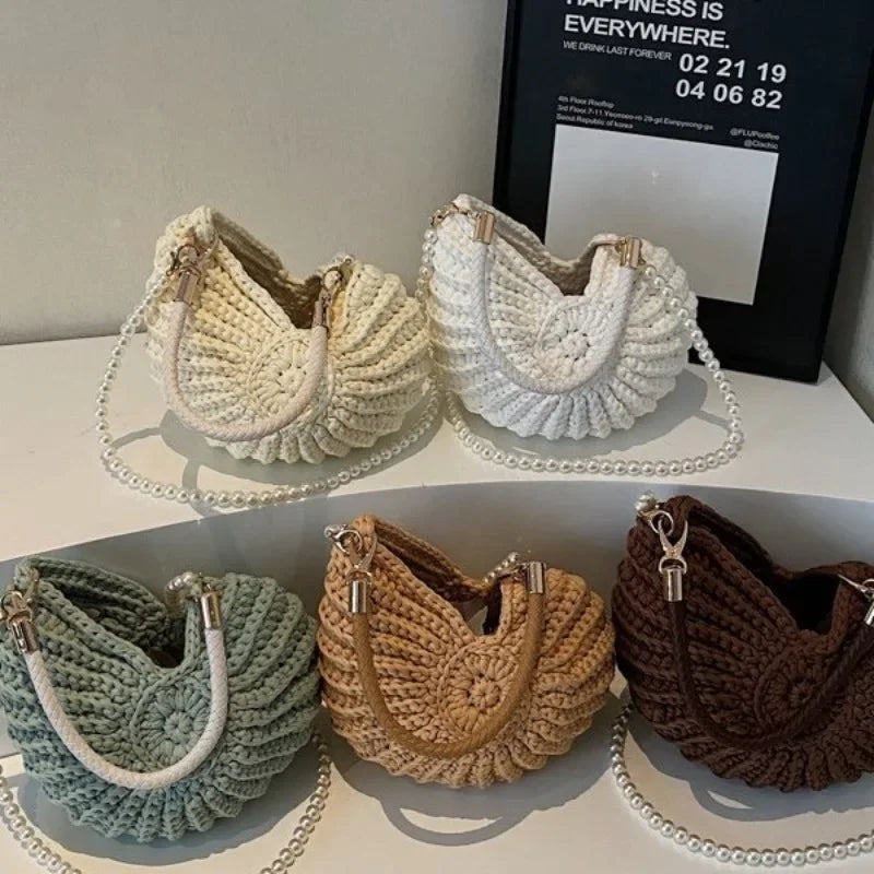 Creative Conch Handmade Crochet Shoulder Bag