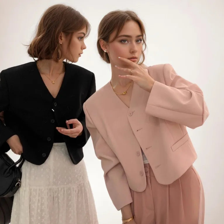 Old Money Short Women Coats