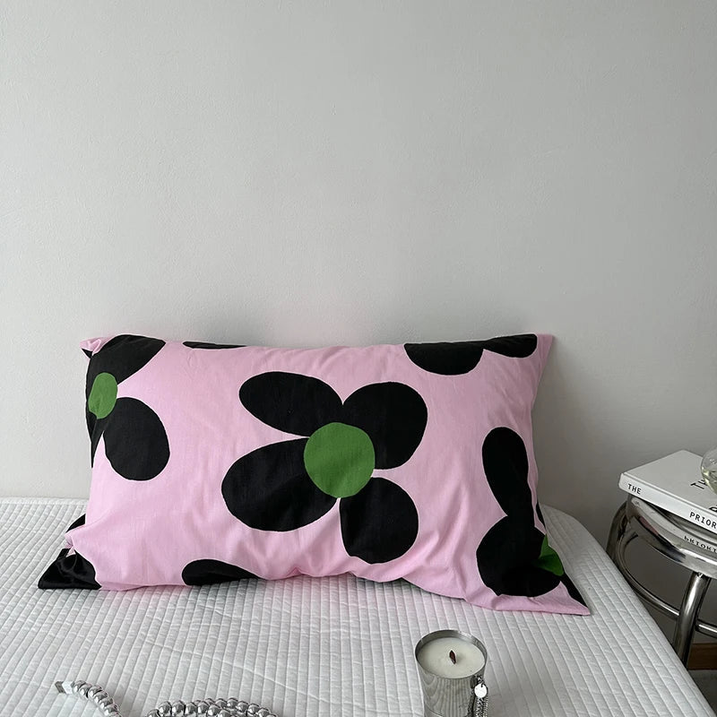 Cotton Colorful Stripe Pillow Case