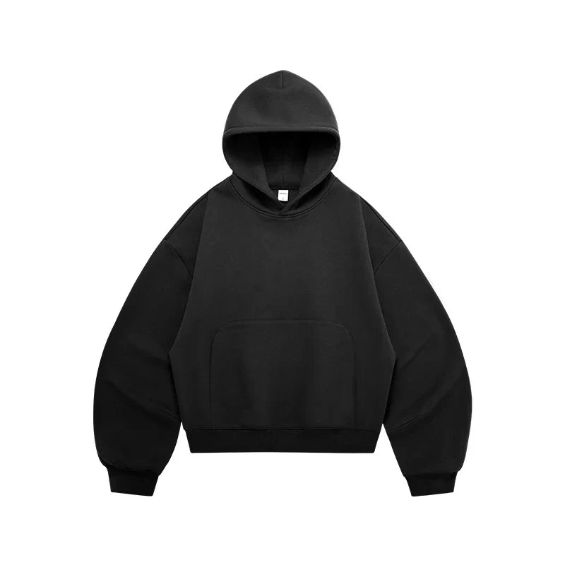 Eggshell Fleece Curved Hem Hoodie
