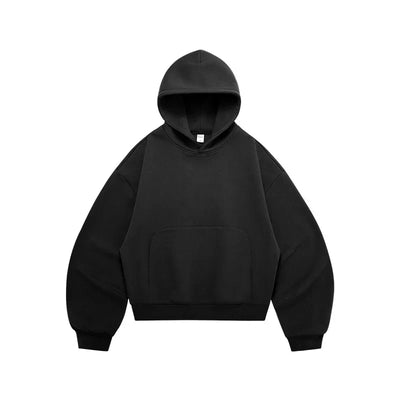 Eggshell Fleece Hoodie mit abgerundetem Saum