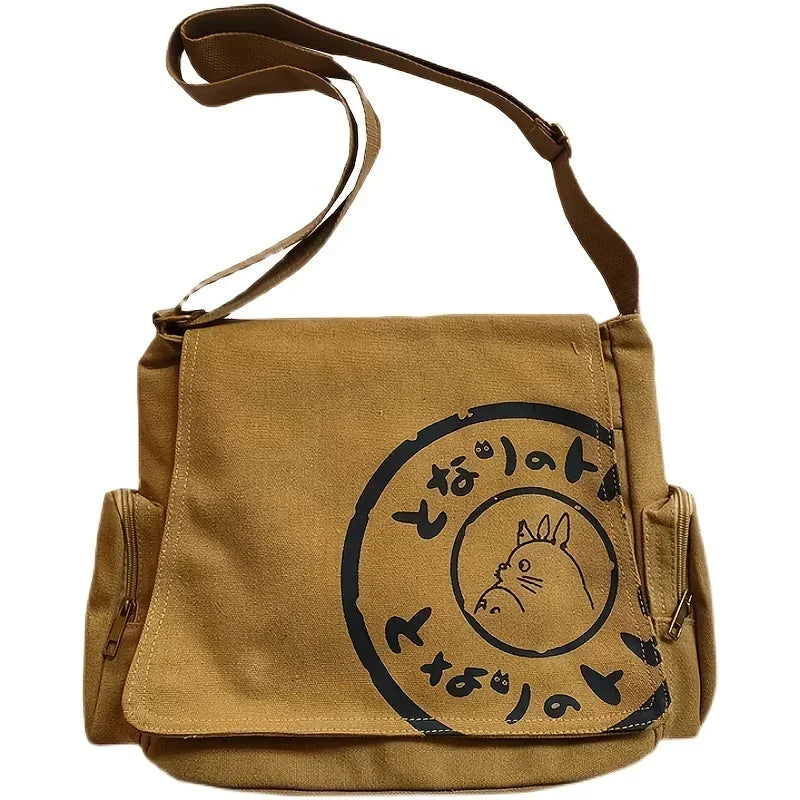 Bolso bandolera grande de lona vintage