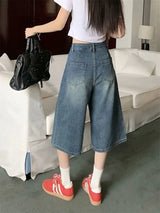 Vintage Women's High Waist Denim Jorts