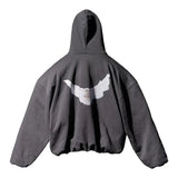 Sudadera con capucha extragrande de alta calidad con estampado de paloma