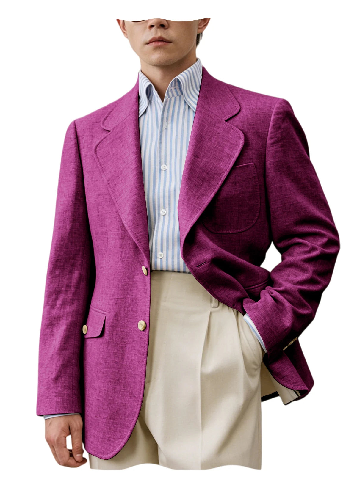 Men's Linen Casual Blazer