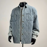 Diamond Stitch Denim Jacket