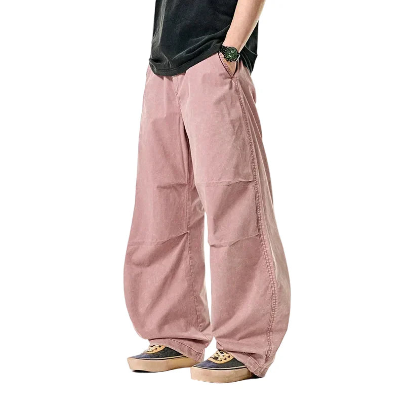 Washed Wide Leg Vintage Cargo Pants