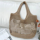 Hollow Out Woven Knitted Shoulder Bag