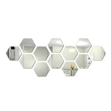 Hexagon 3D Mirror Wall Sticker