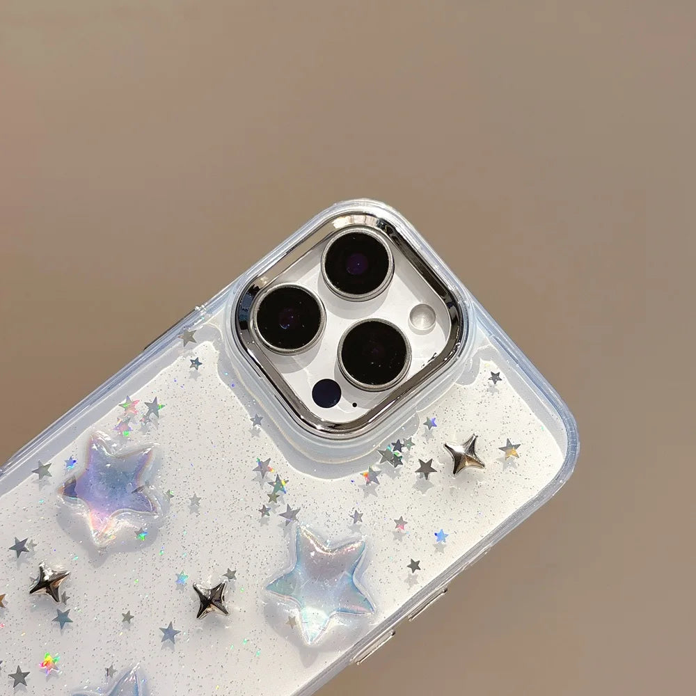 3D Star Bling Glitter Shockproof iPhone Case