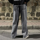Solid Color Straight Leg Jeans