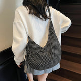 Korean Style Plaid Crossbody Bag