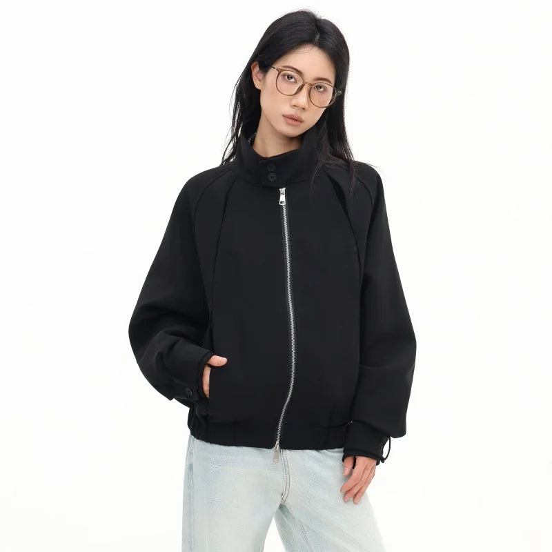 Corporate Girlie Minimalist Business Bomber Jacket