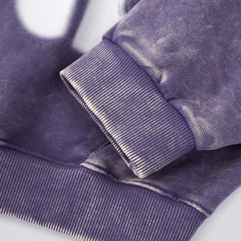 Sudadera con capucha estampada con letras PEACE