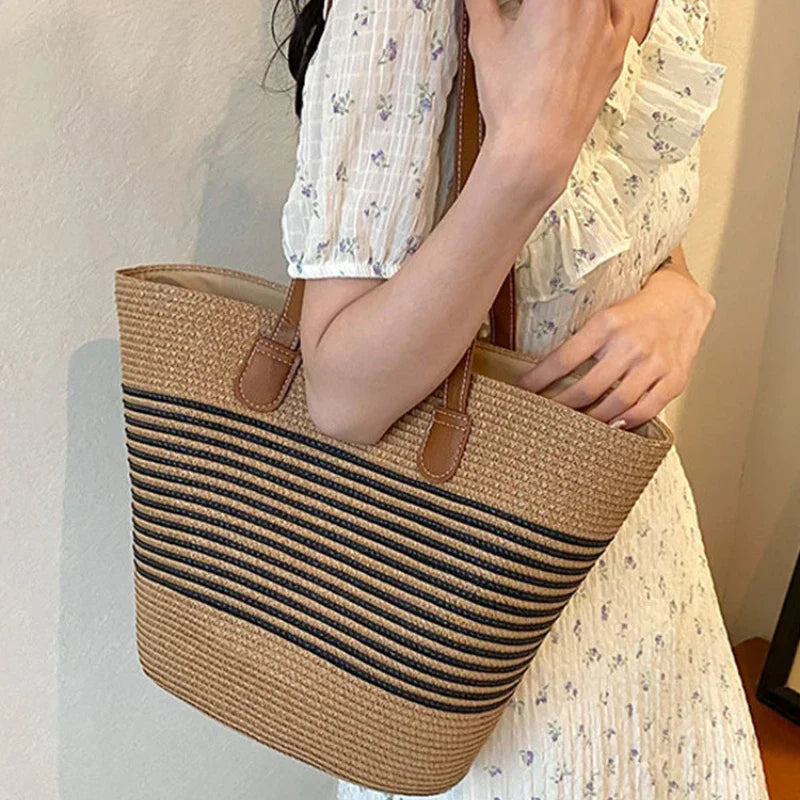 Large Basket Shape Shoulder Bag