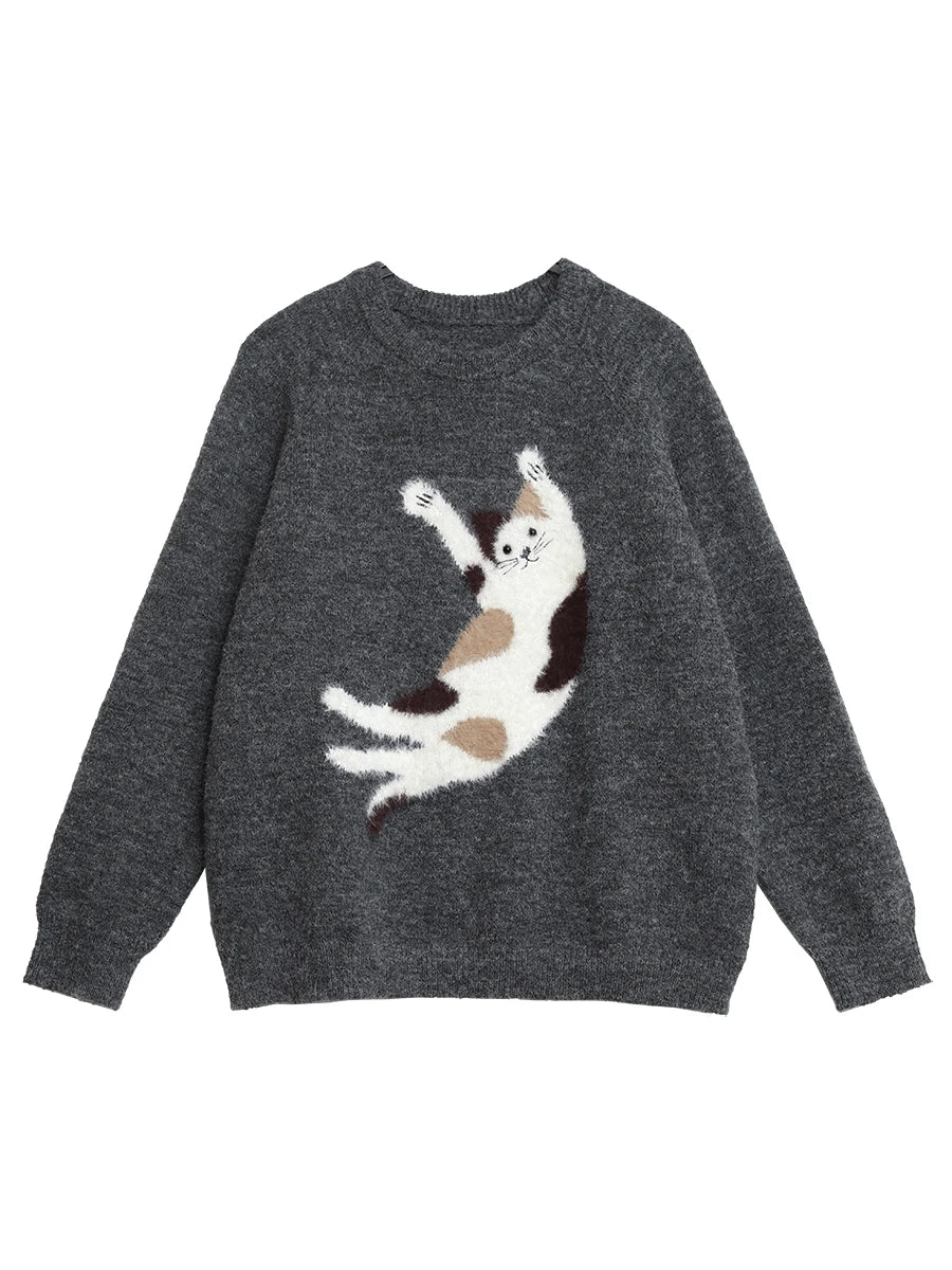 Knit Jumping Cat Sweater
