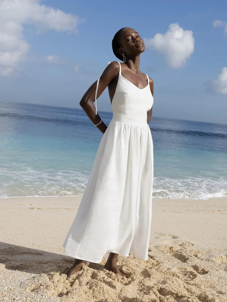 Summer Linen Midi Dress