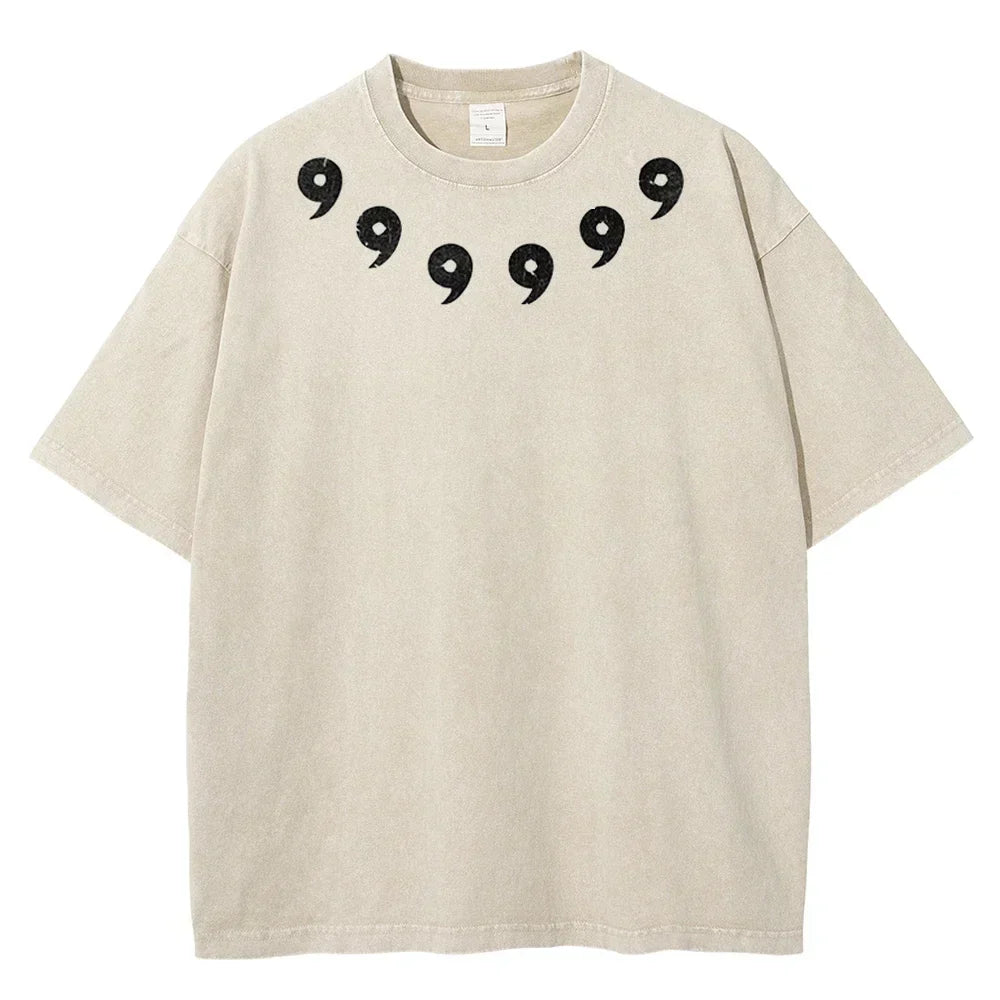 Retro Washed Dotted Graphic T-Shirt