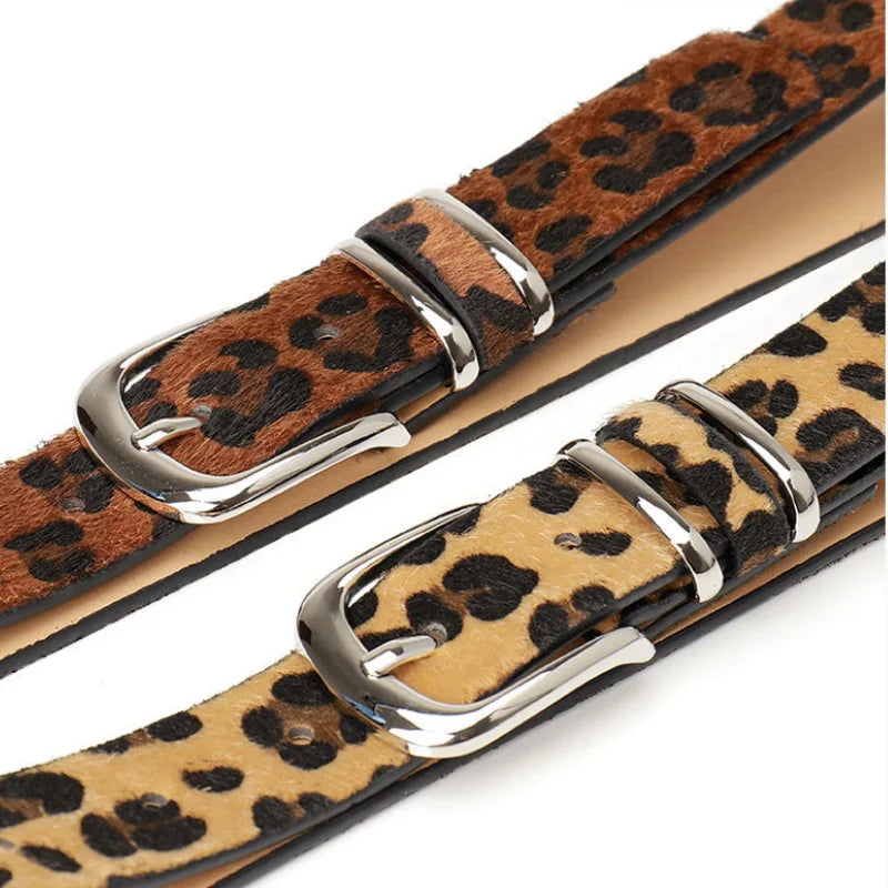 Leopard Print Fur Belt